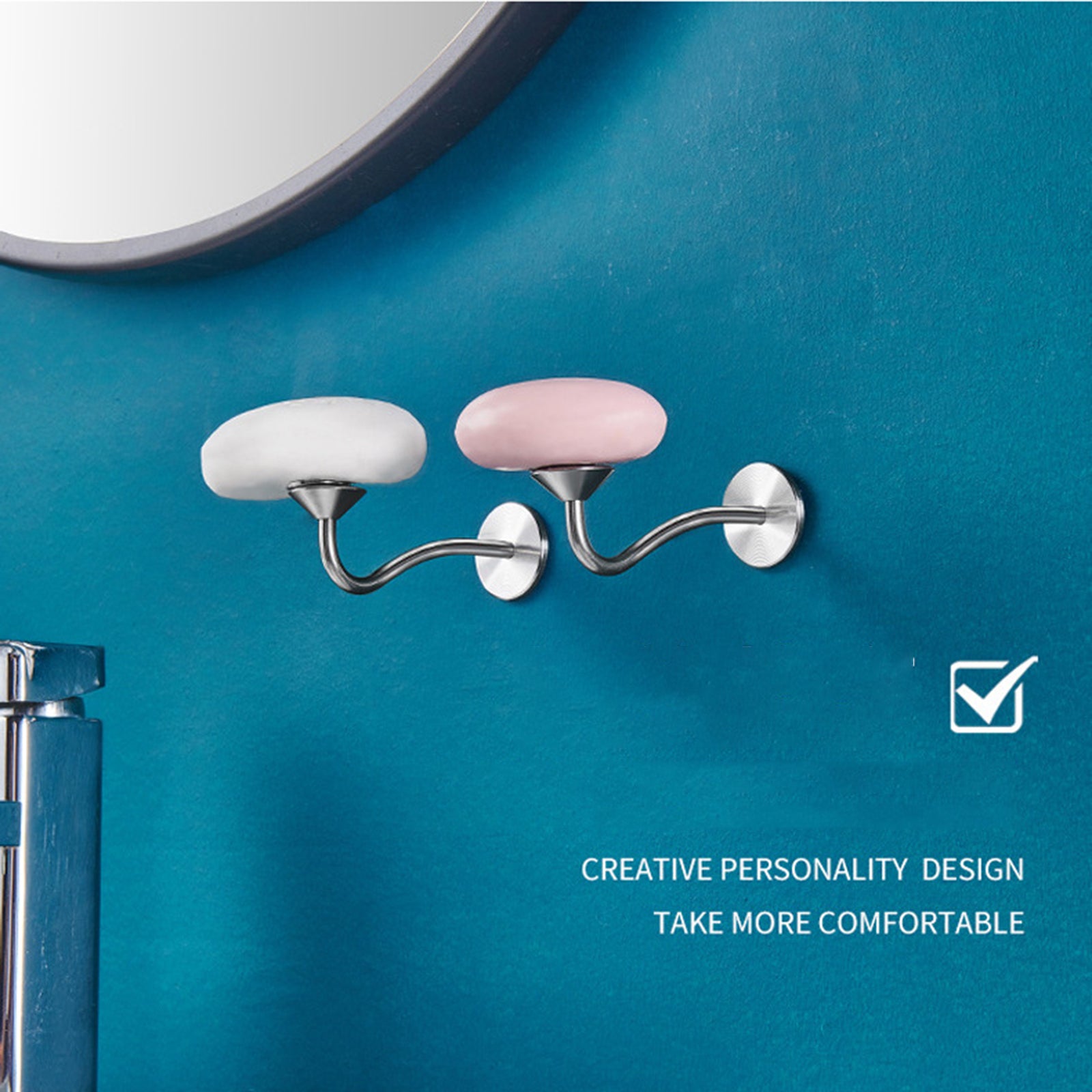 Punch-free Bathroom Wall-Mounted Soap Rack Stainless Steel Magnetic Soap Holder Punch-free Bathroom Wall-Mounted Soap Rack Stainless Steel Magnetic Soap Holder